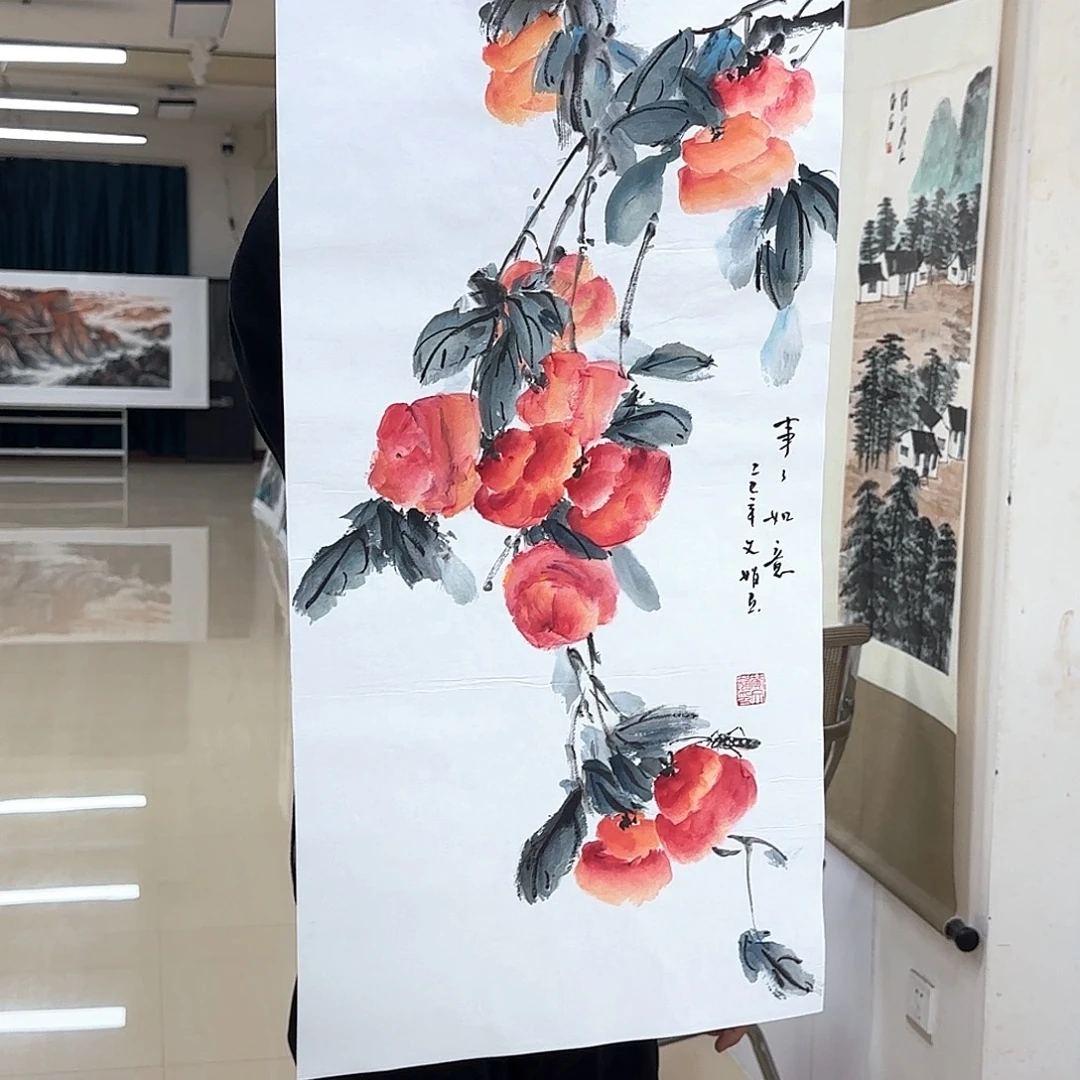 国画国画作品展。国画
