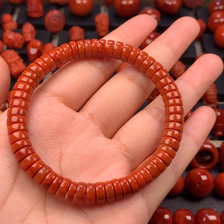 南红玛瑙未镶嵌药片手串8MM+