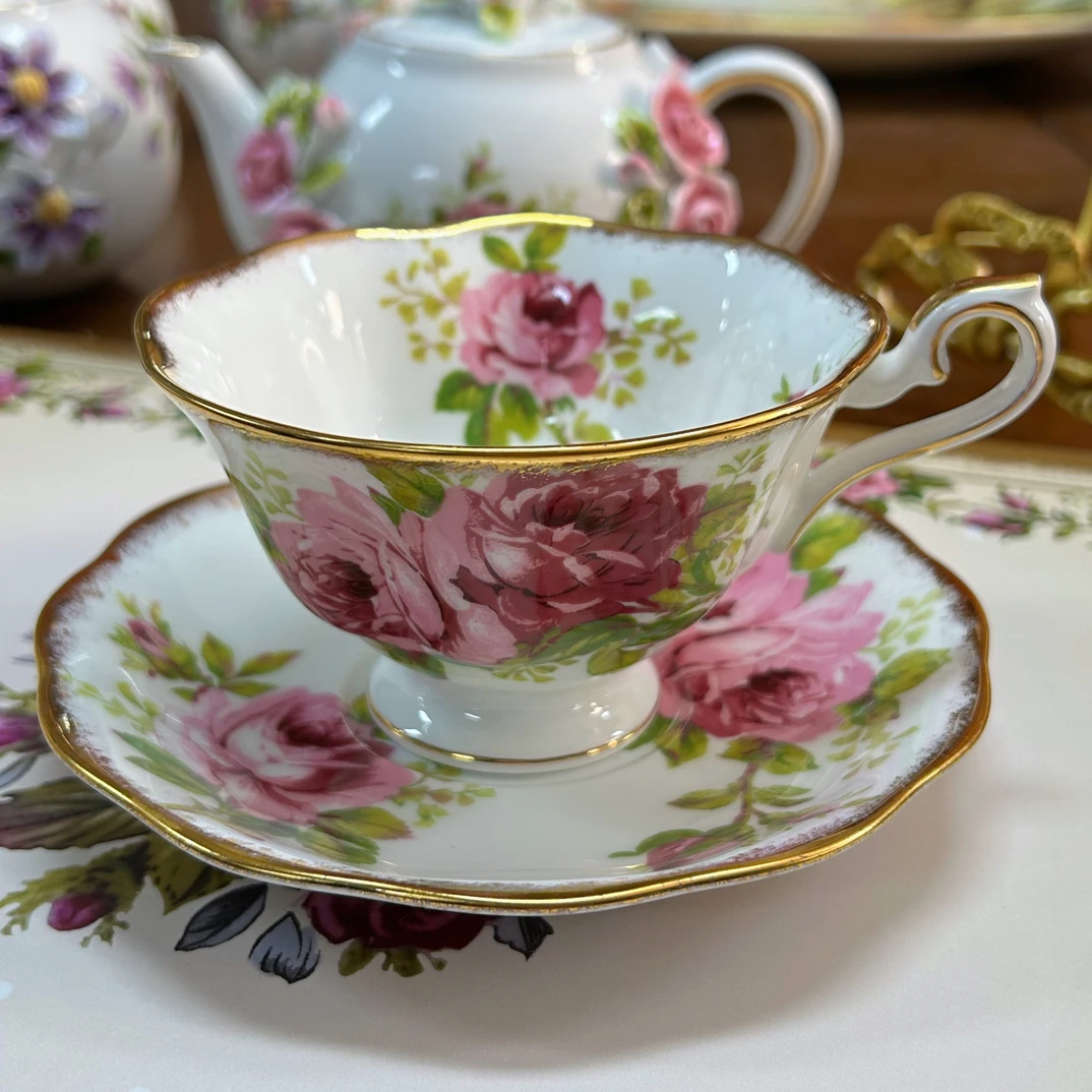 皇家阿尔伯特美国丽人Avon杯型阔口杯红茶杯200ml容量