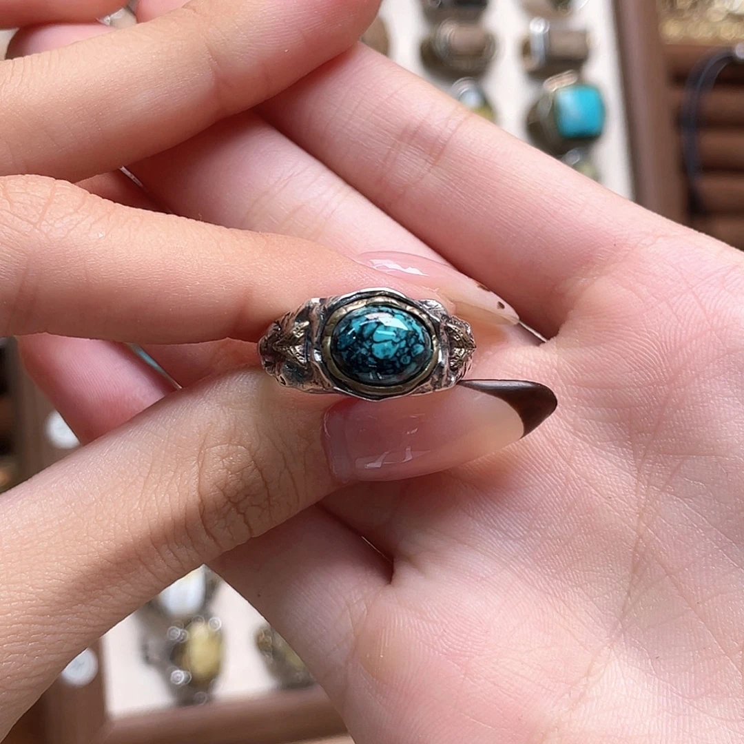 绿松石银S925镶嵌颈饰