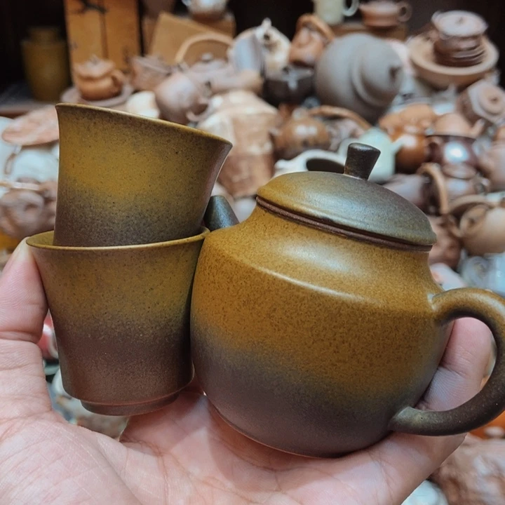柴烧老岩泥高端茶器
