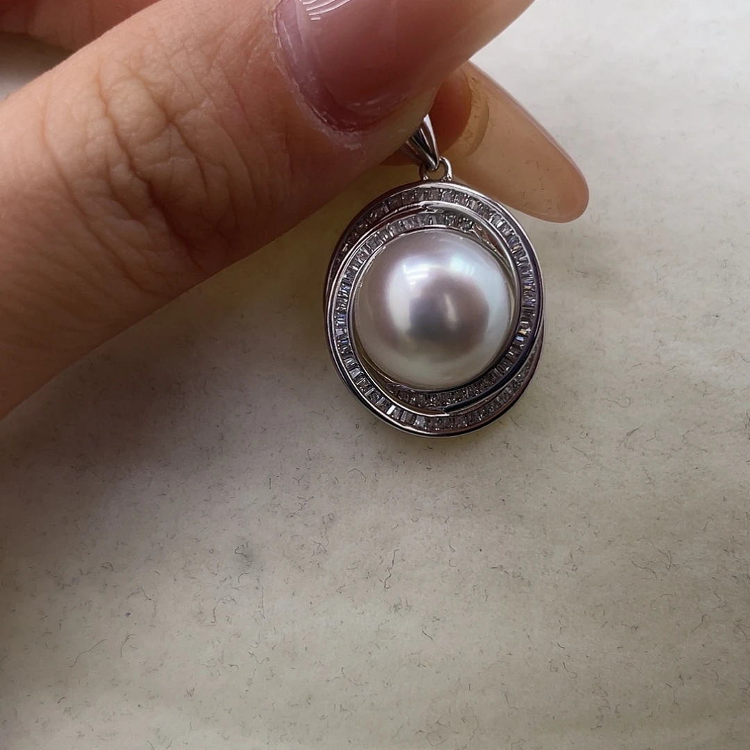 颈饰海水珍珠银S925镶嵌