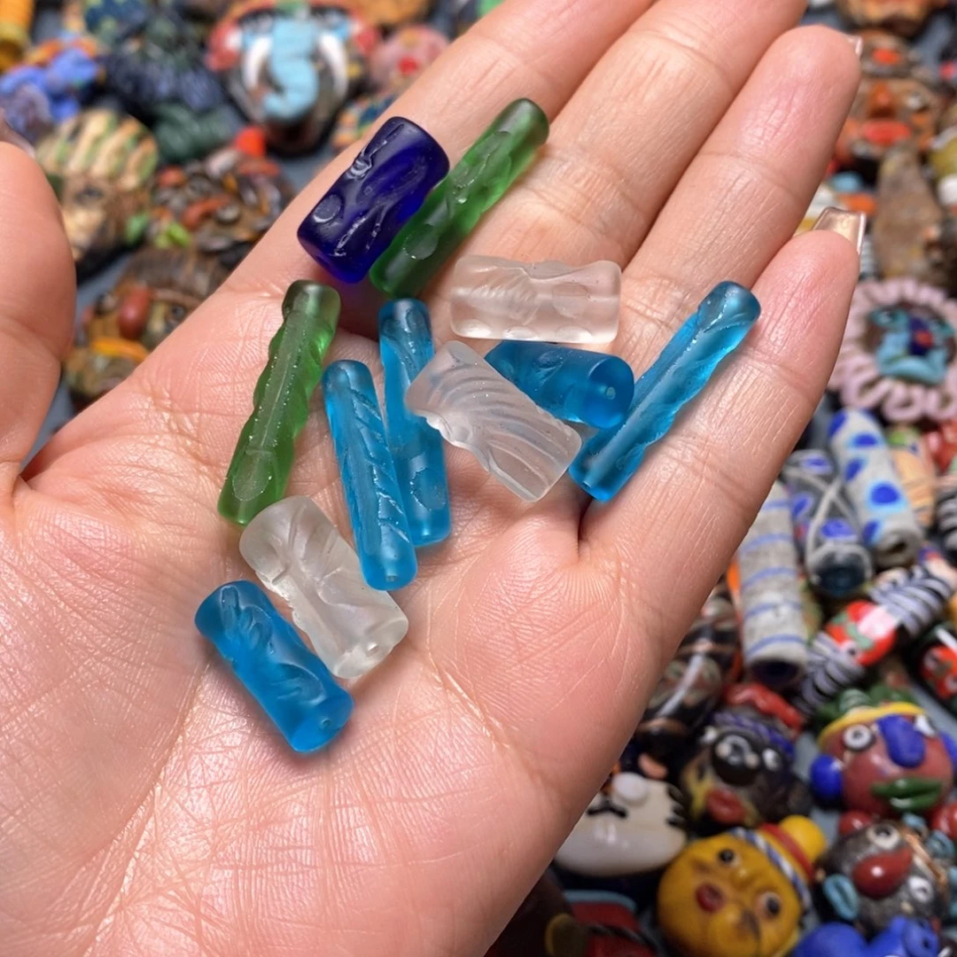 琉璃颈饰印度尼西亚配件一个