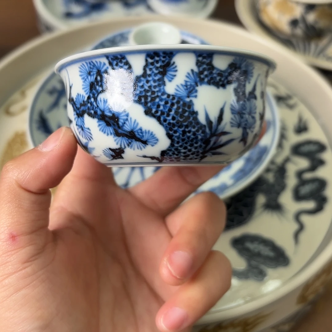 盖碗陶瓷景德镇手绘茶器