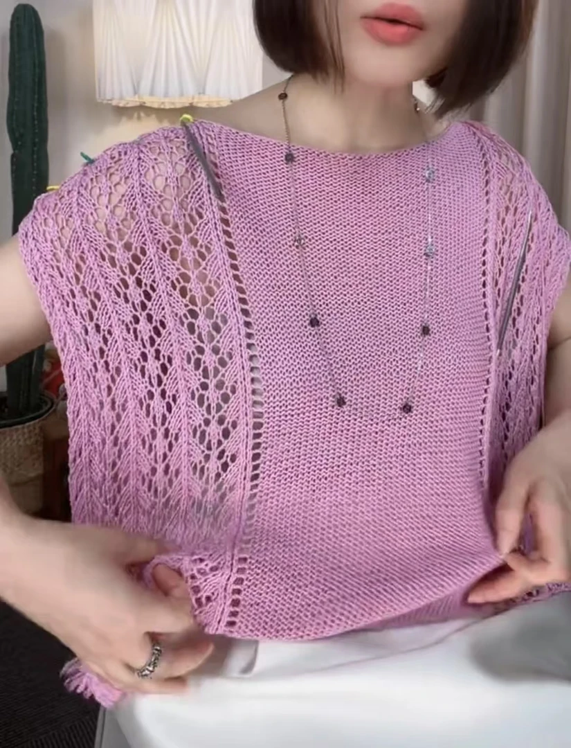 织清音菩提款 醋酸纤维1份1斤 亲肤毛线 带环针视频教程 无亮片