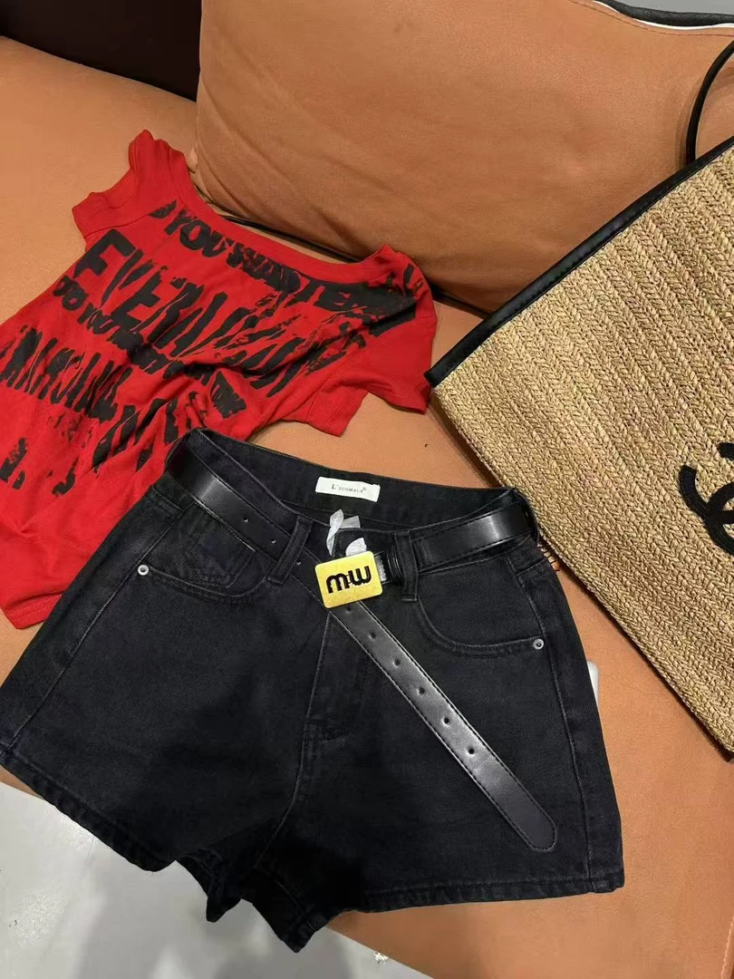 薄款短裤显瘦纯色无弹夏季韩版黑色短裤