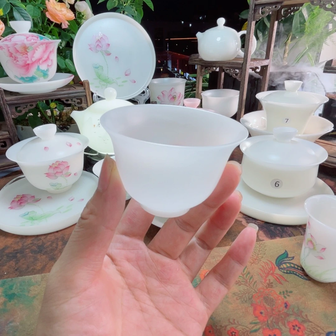 冰晶璞玉素烧薄胎反口杯