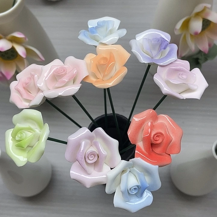 陶瓷纯手工捏花设计