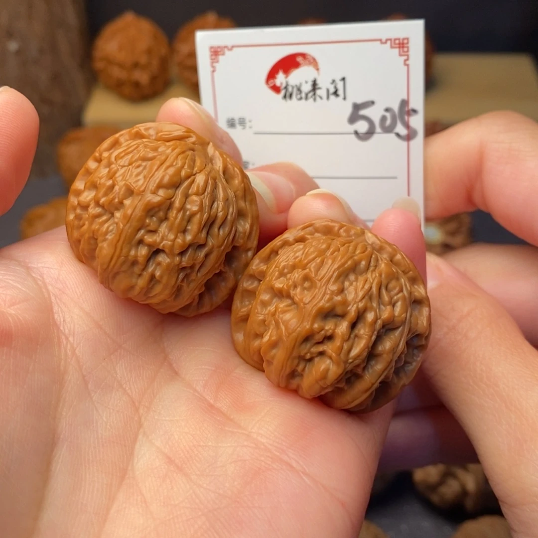 把件文玩核桃浮*505号33白狮子手捻