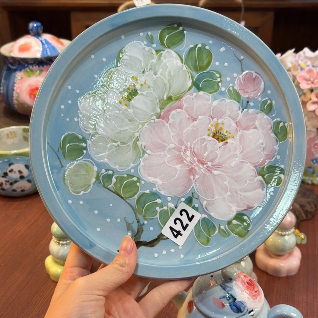 景德镇手绘高温釉下彩陶瓷茶具