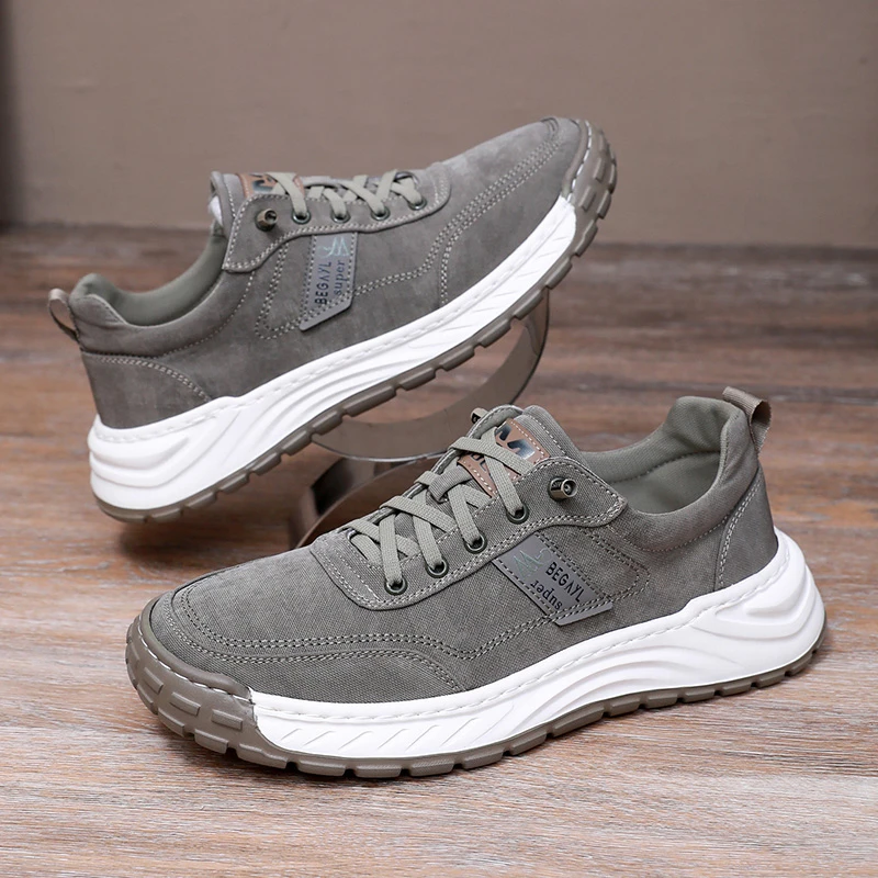 男鞋潮鞋防滑透气运动布鞋青年厚底男士板鞋春季新款老北京布鞋男