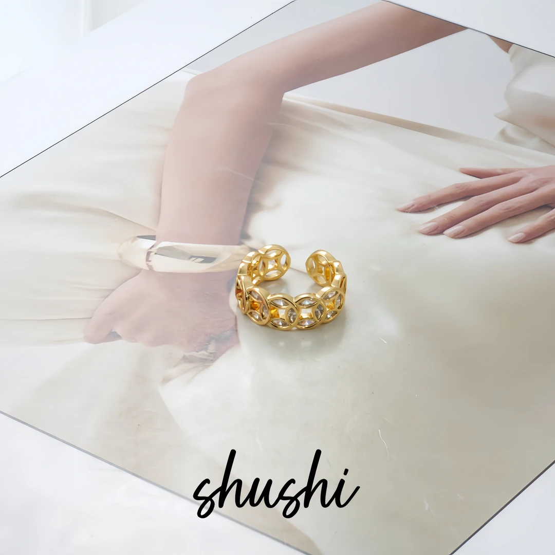 铜合金仿水晶戒指 戒指8914