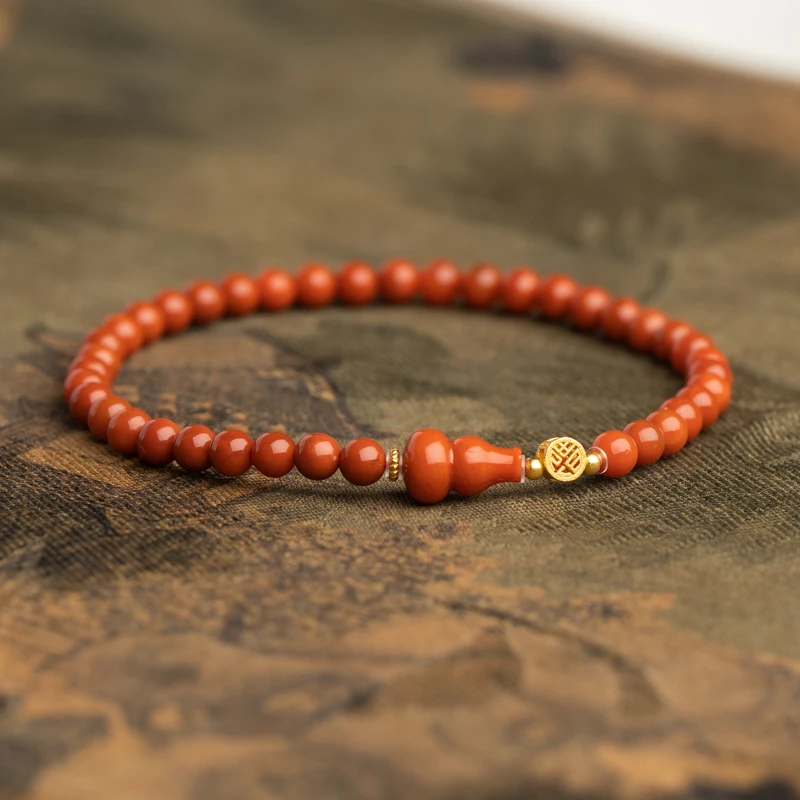 XIANYUAN/仙源南红4mm葫芦单圈手串