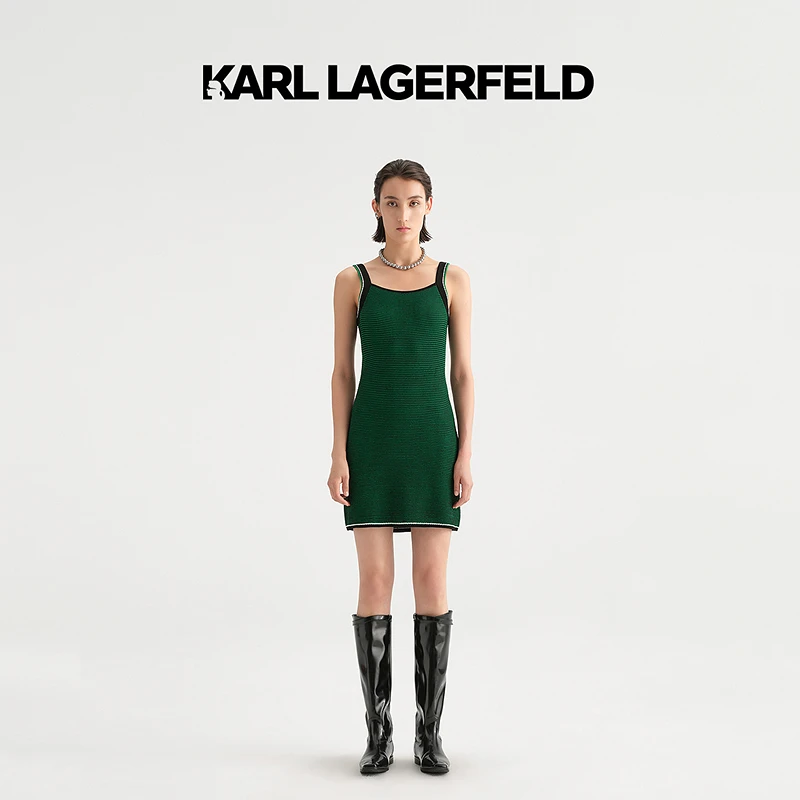 【晨粉专享价】KARL LAGERFELD23夏季新款针织连衣裙老佛爷236L13E2