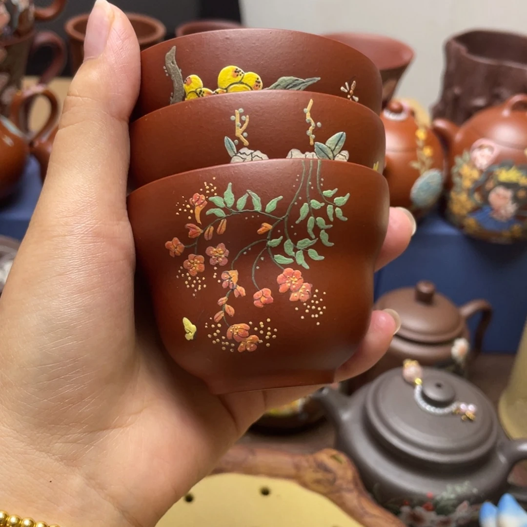 茶杯紫砂桑*紫砂主人杯3只