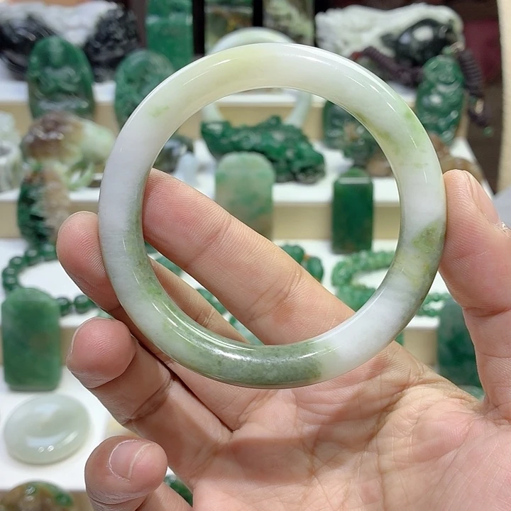 独山玉未镶嵌手镯56圈口