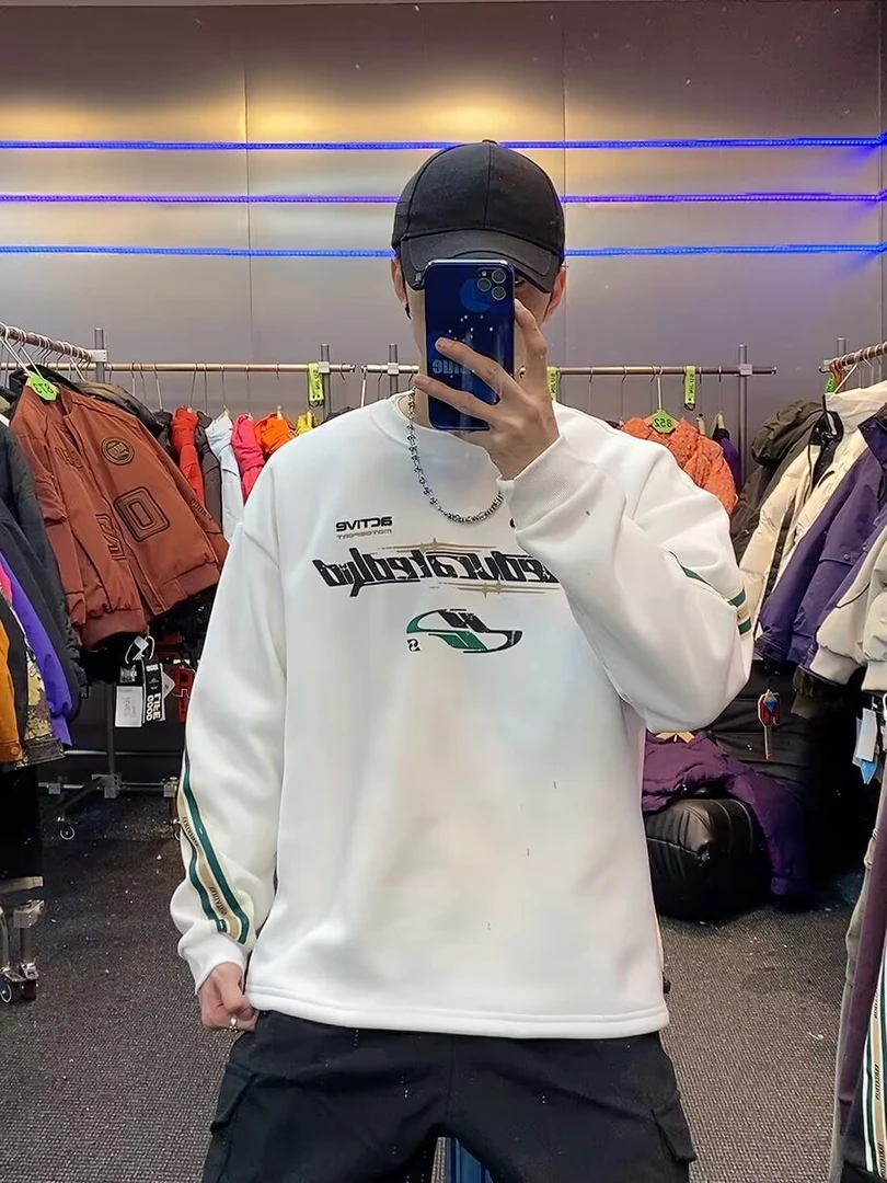 秋冬男女重磅高品水洗加绒加厚圆领卫衣 WYK99817 G515