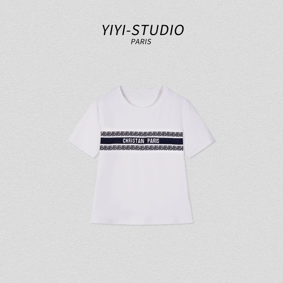 YIYI Studios【小D短袖】2025新品 简约显瘦基础款短袖T恤
