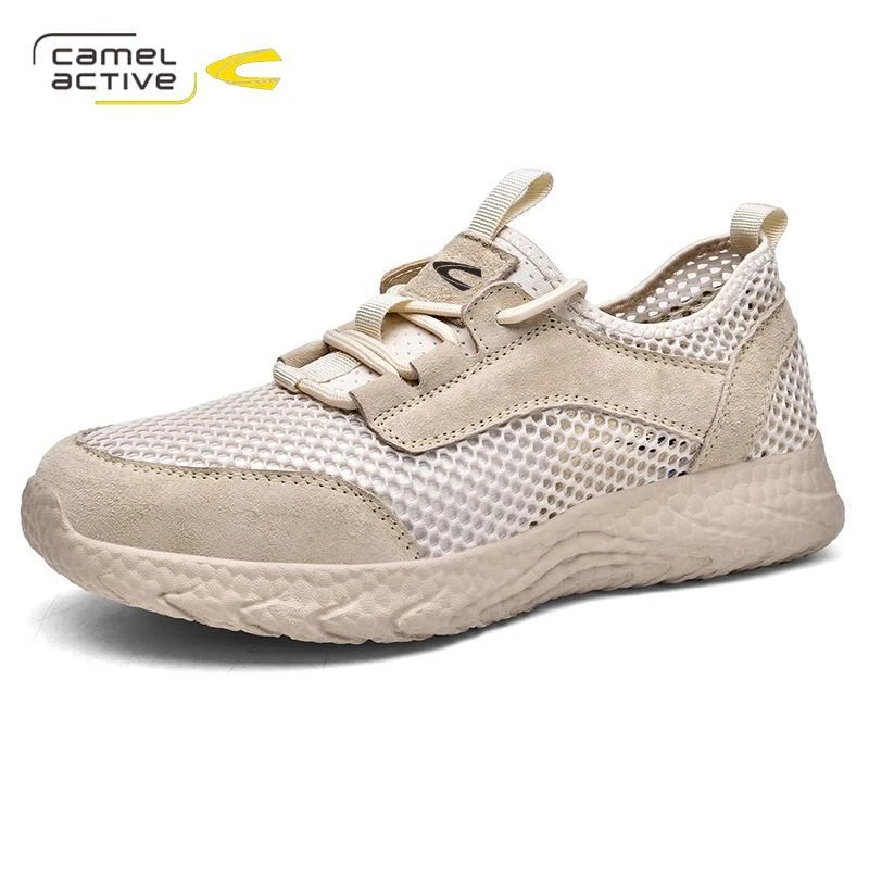 德国骆驼动感男鞋夏季户外网面运动鞋透气镂空软底溯溪徒步网鞋男