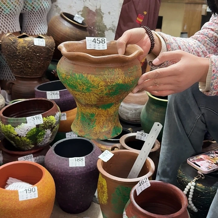 彩绘花边458高度19口径18