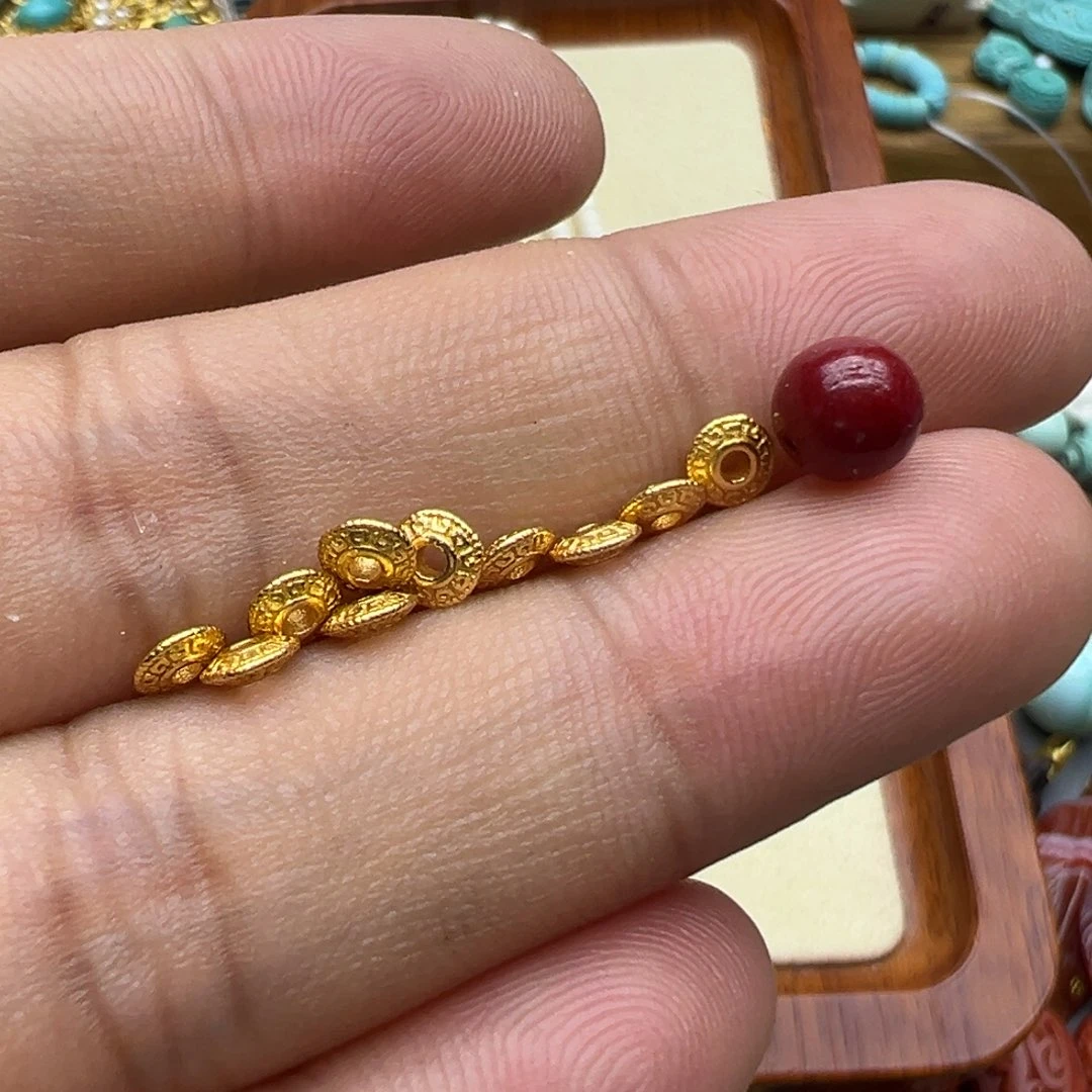 南红玛瑙颈饰银S925镀金镶嵌