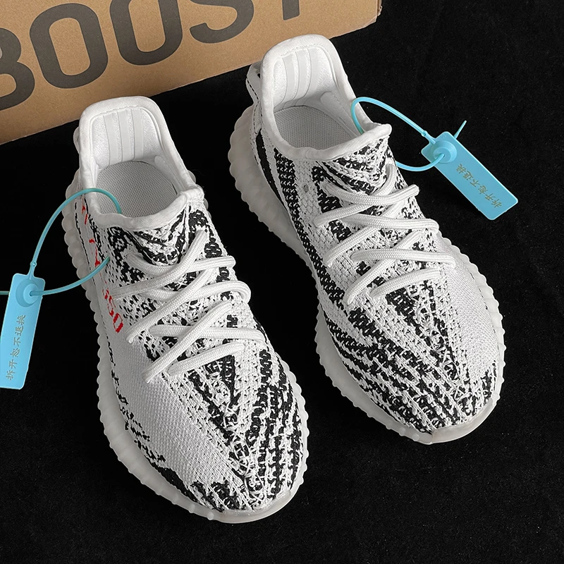 YIZI YEEZY正品奢椰子350白斑马男款女官方旗舰店休闲百搭运动鞋