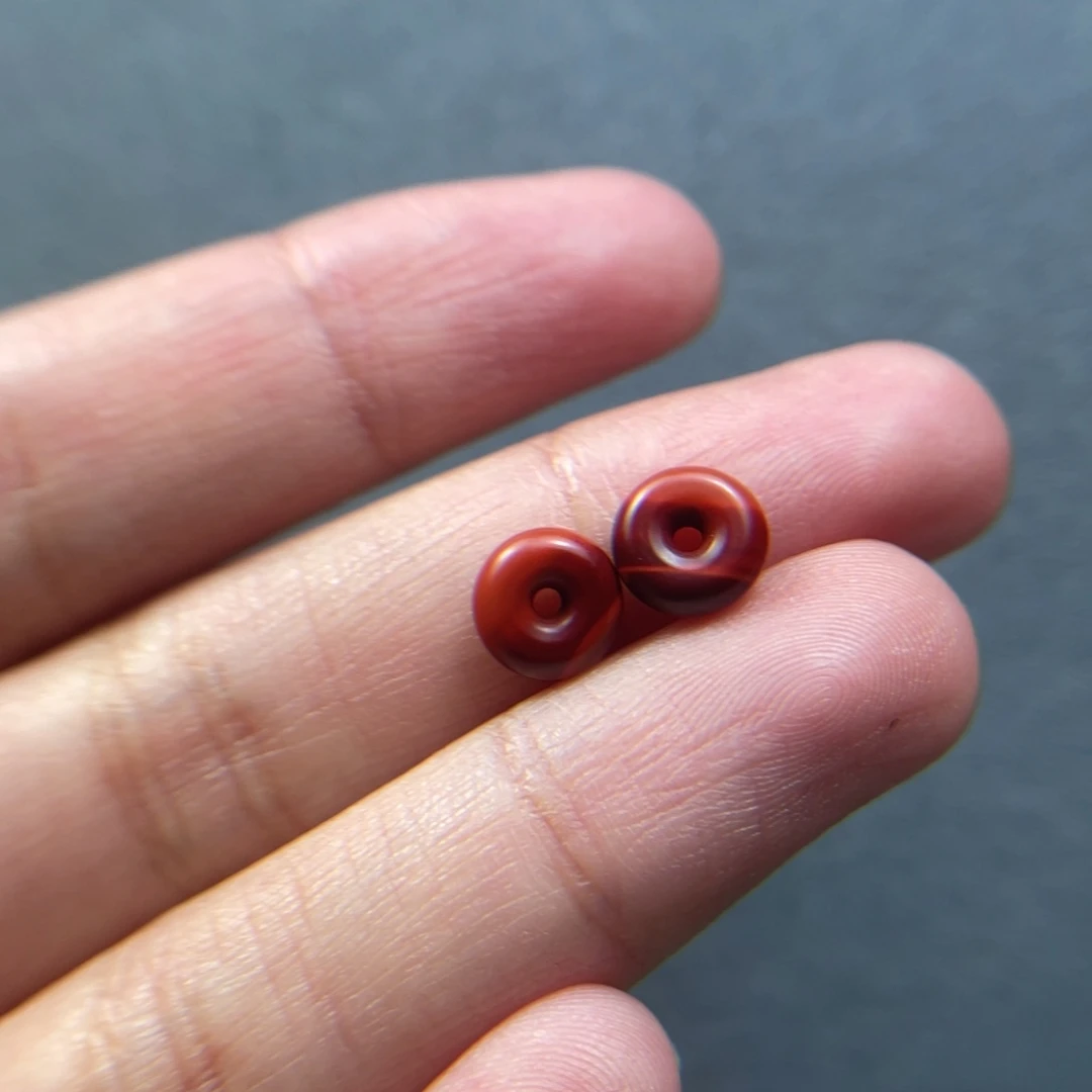 三***碗南红玛瑙未镶嵌配饰7mm