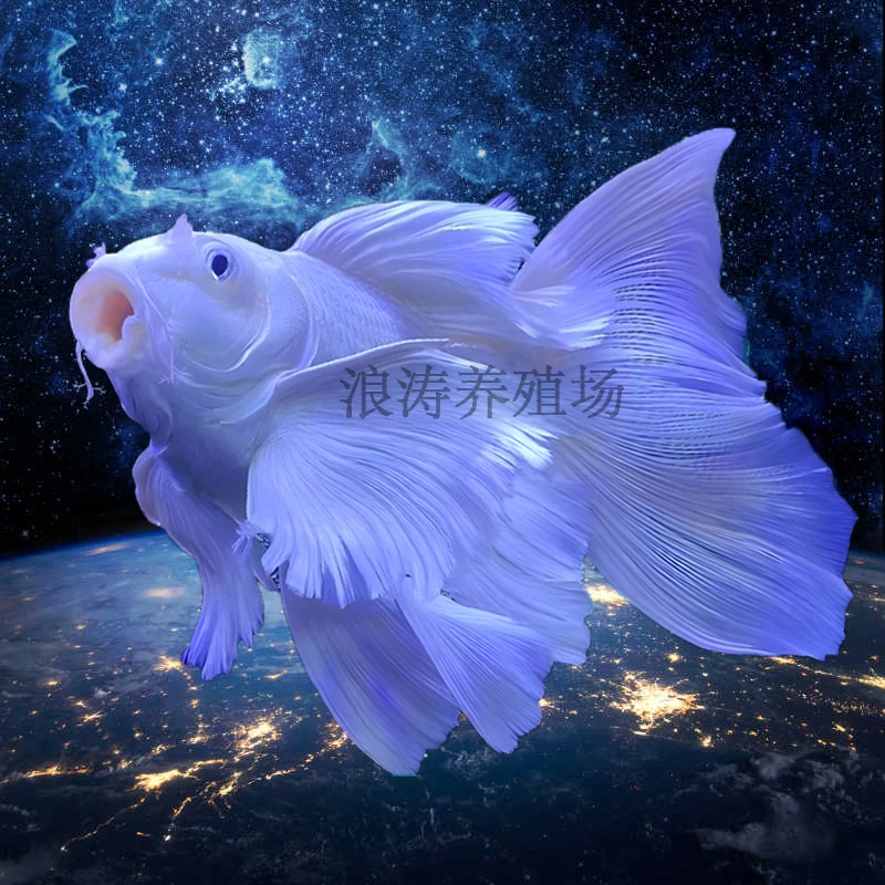 白色短球蝴蝶鲤台湾纯种贵妃宠物鱼大鳍大尾观赏鱼好养耐活冷水鱼