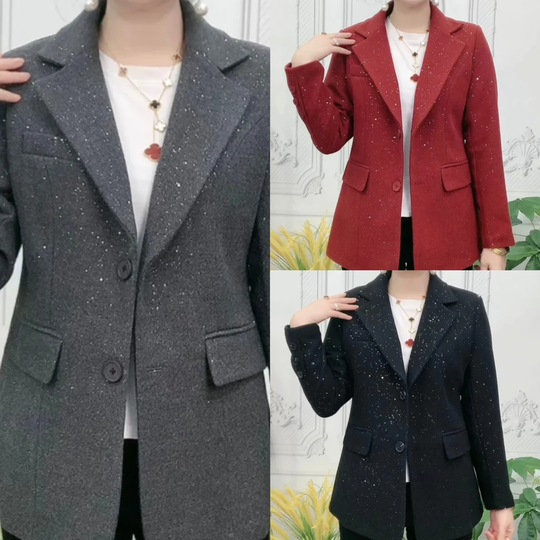 春季新款满天星中老年西服外套
