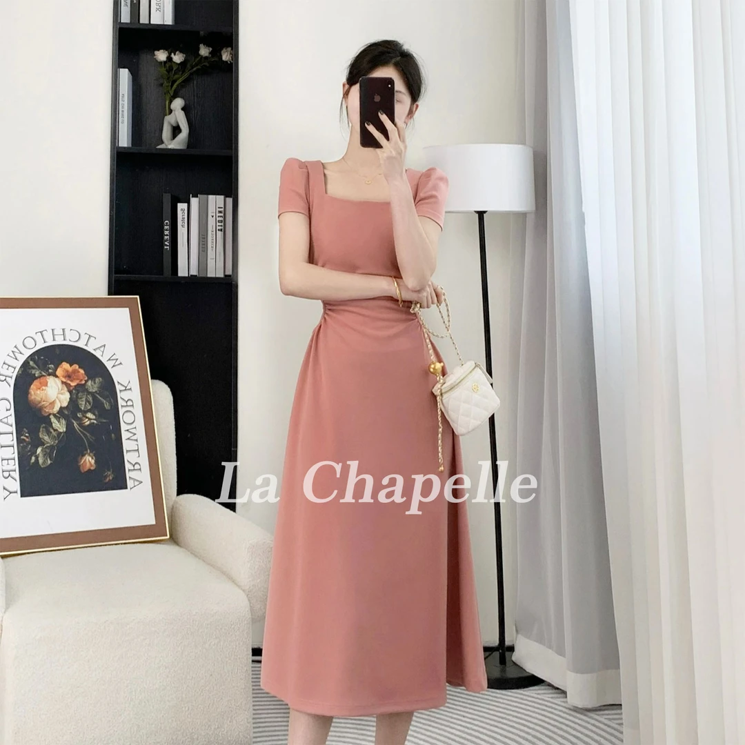 拉夏贝尔25轻薄清凉收腰显瘦气质知性风温柔女装连衣裙 1367 LSC