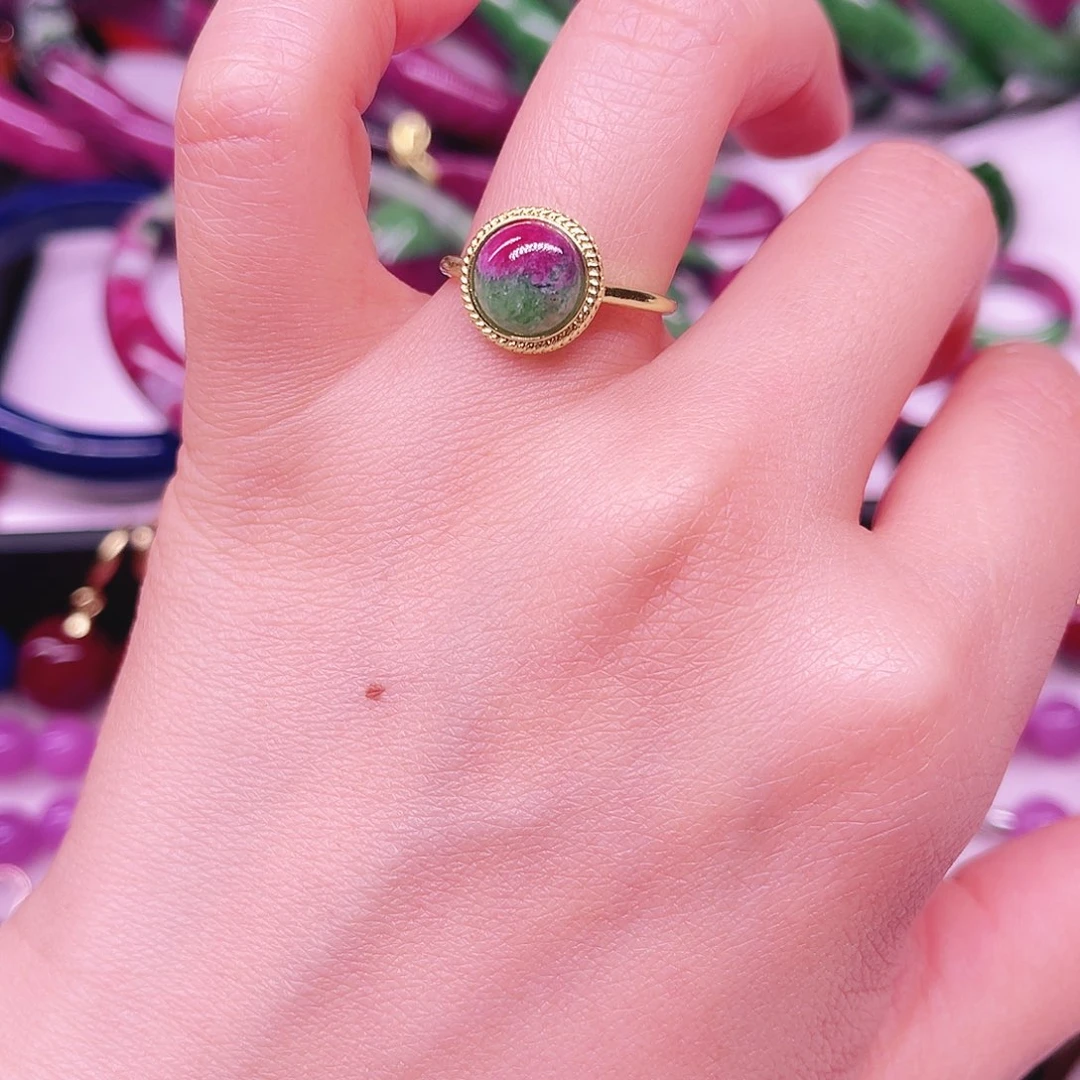 戒指银S925镶嵌红宝石