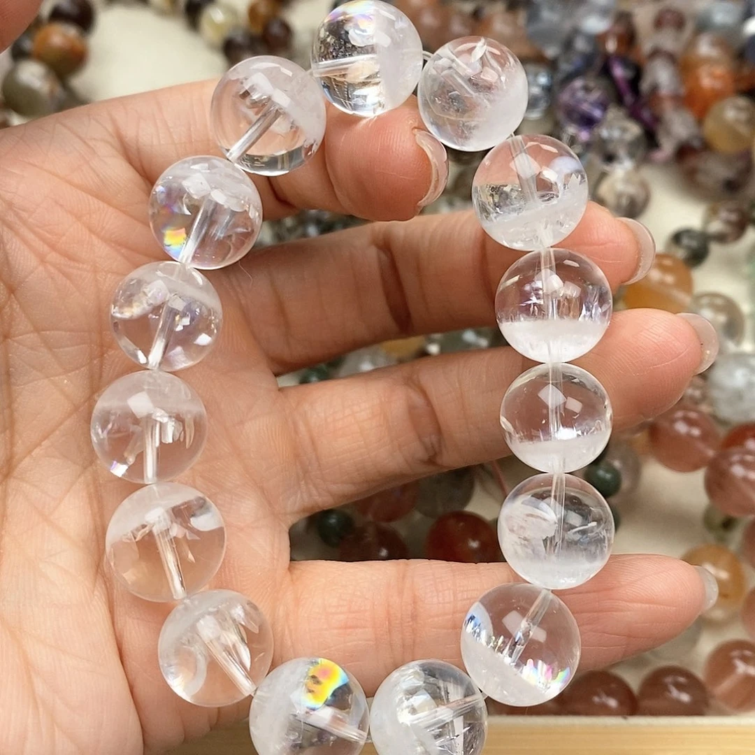 未镶嵌手链水晶白幽灵