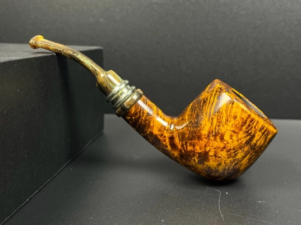 丹麦吉普森C3级石楠木手工烟斗（内径21.8斗深39.3长137）