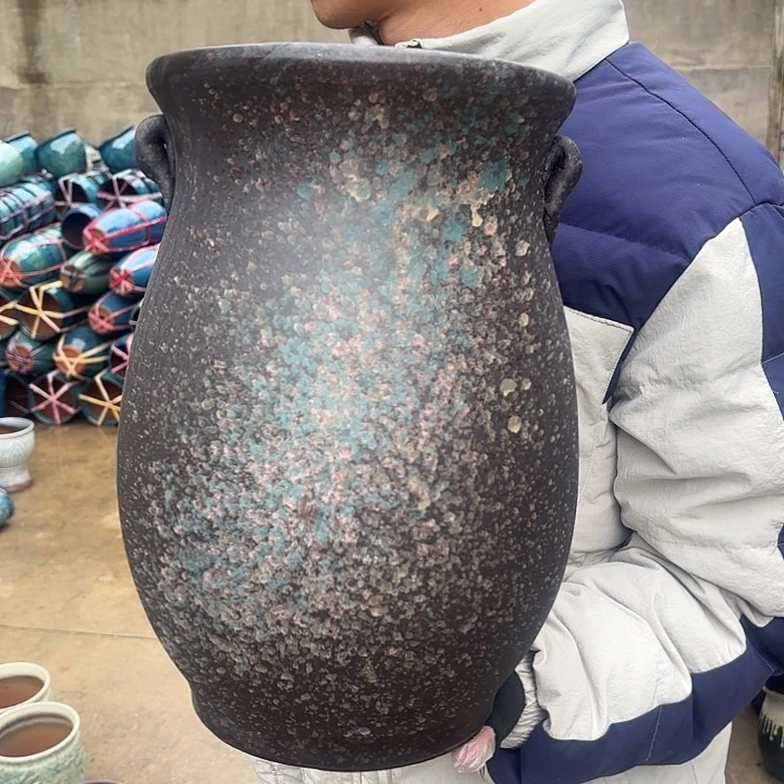 红陶泼墨口径21高度33