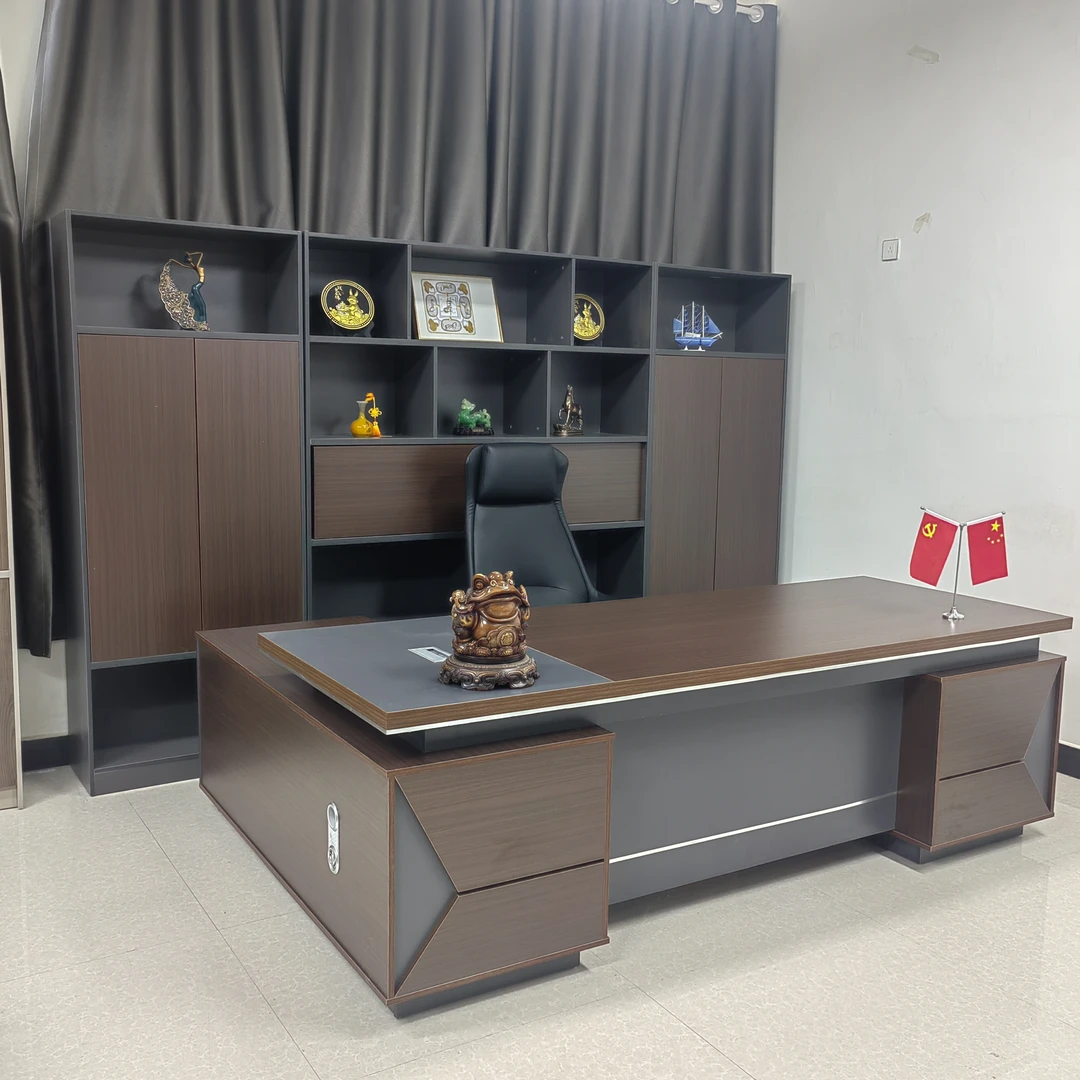 新中式老板桌办公桌总裁办公室桌椅组合老板桌办公桌总裁桌