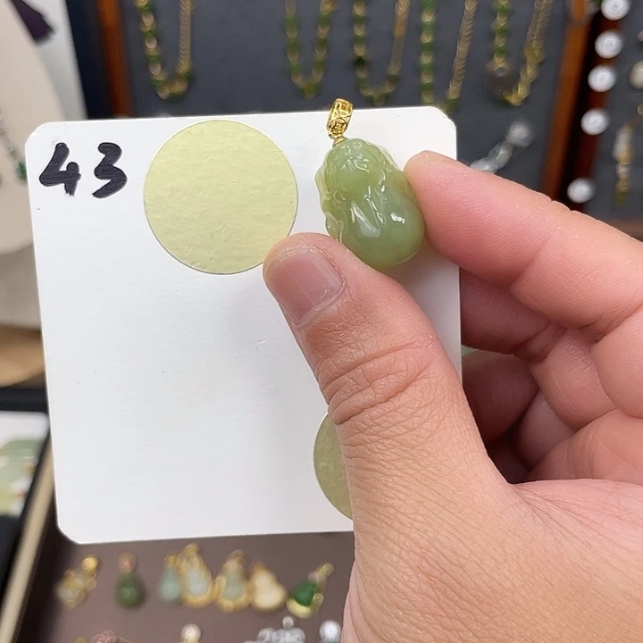 和田玉颈饰银S925镶嵌和田玉43