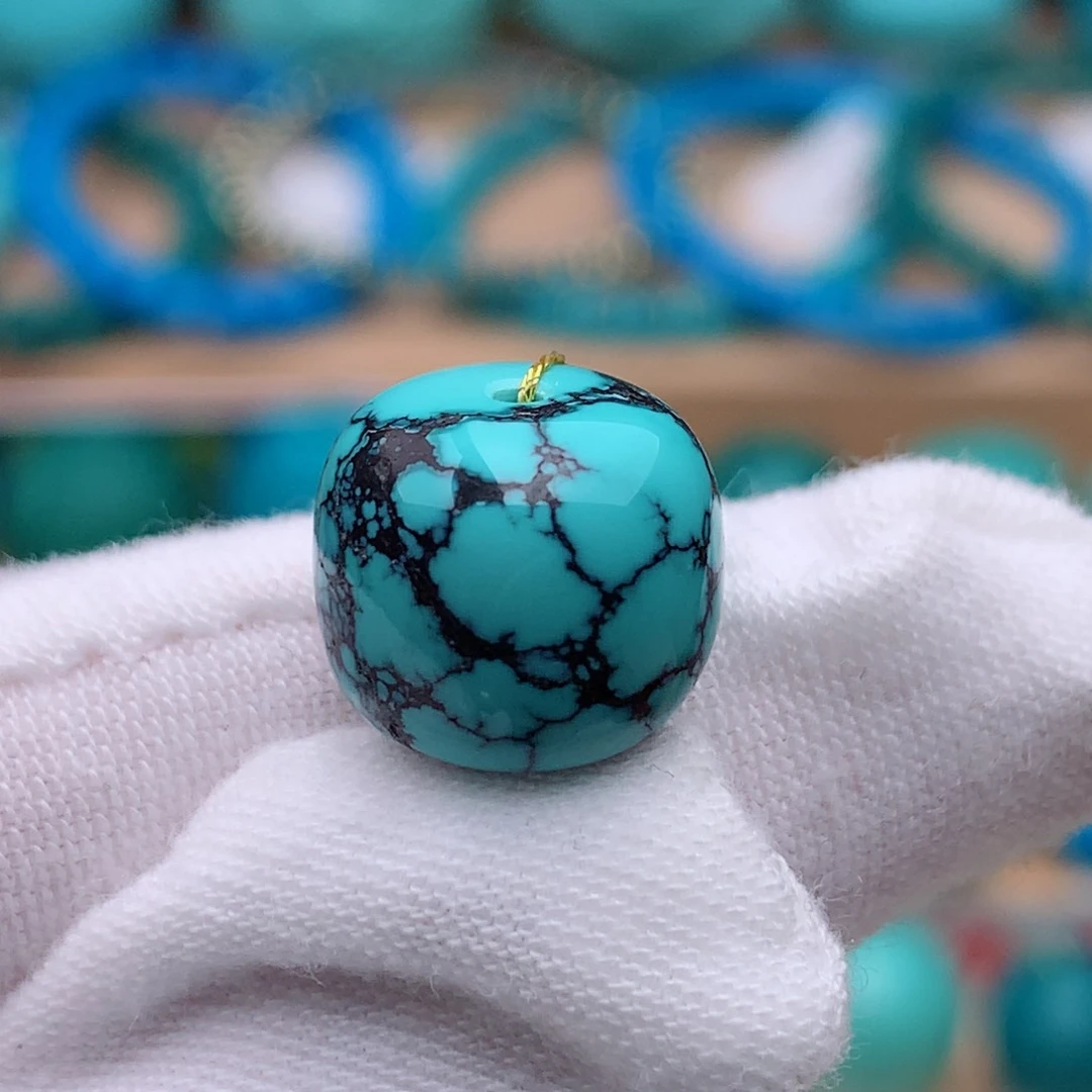 未镶嵌绿松石珠宝奇石12.2mm