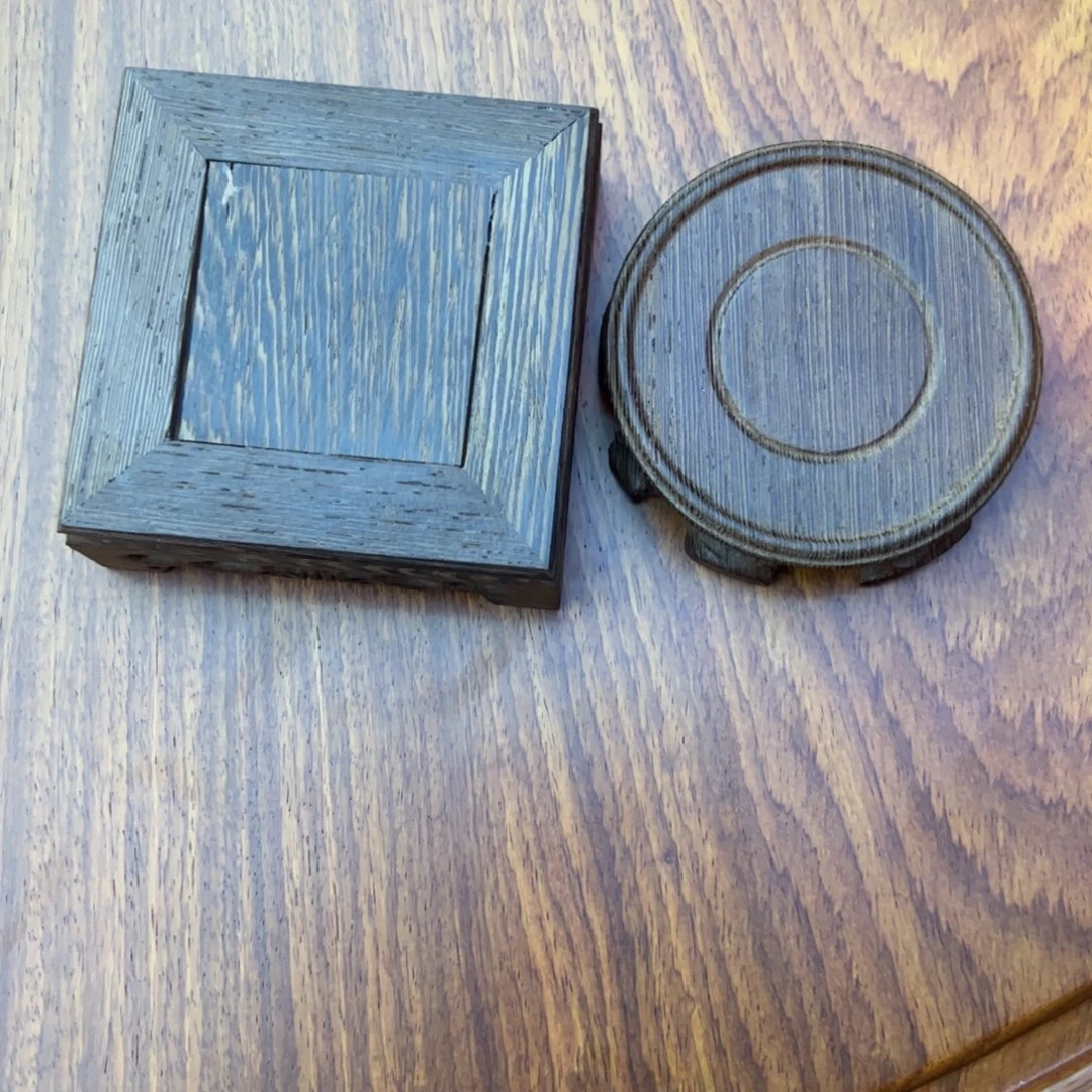 鸡翅木类成套家具方圆底座各一个