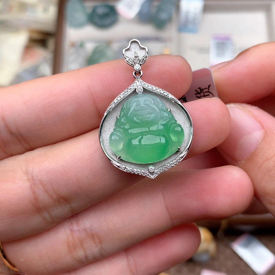 【闪购商品】18K金镶嵌挂件翡翠一