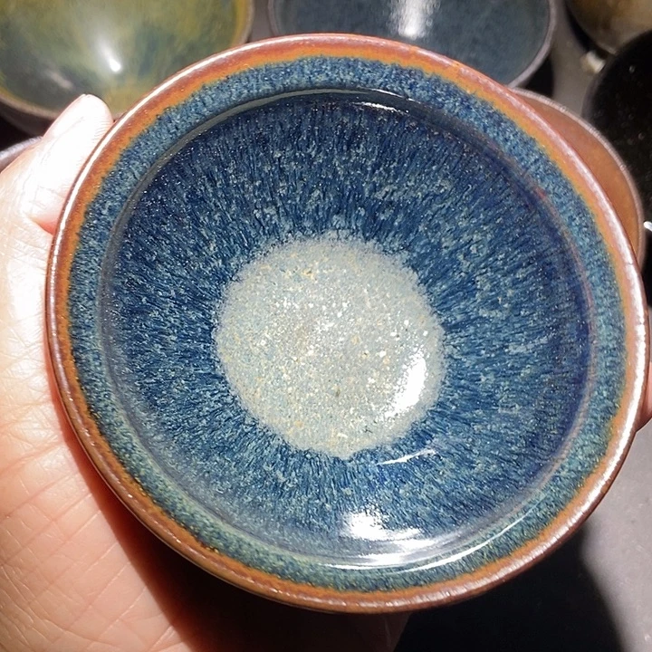 柚***豆茶盏734 建窑建盏微瑕