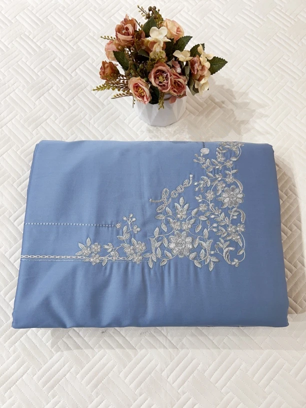 长绒棉刺绣四件套200*230～H365微瑕