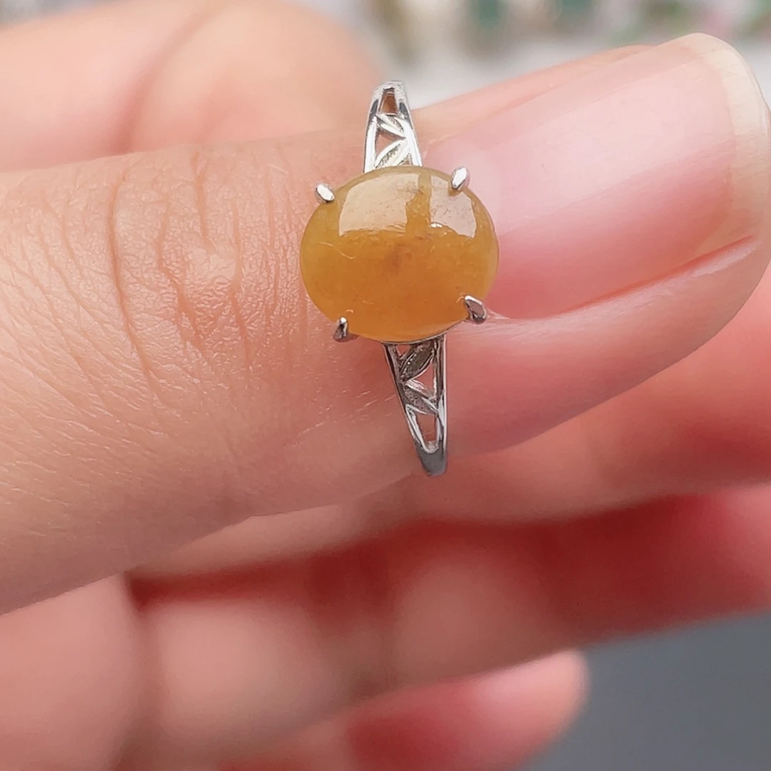 翡翠银S925镶嵌戒指