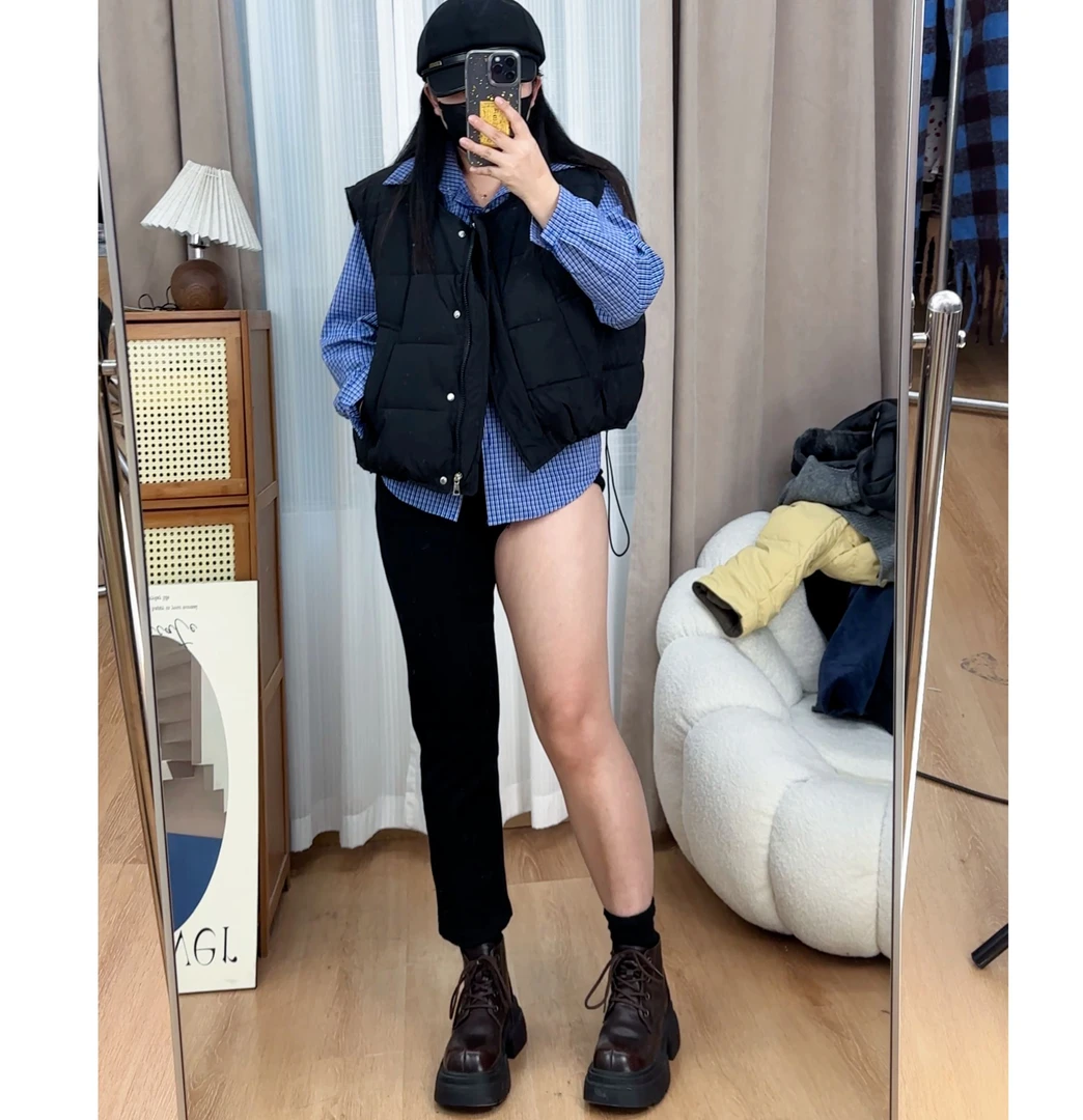 胖mm直筒烟管裤2025女秋冬新款四面弹高腰显瘦百搭九分牛仔裤