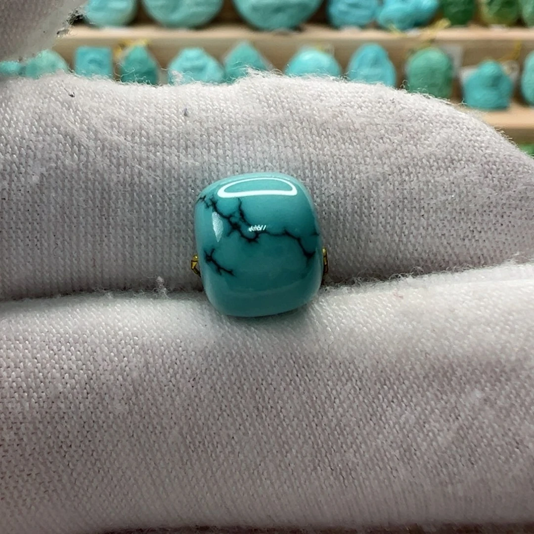 未镶嵌绿松石老型珠9.6x8.2mm