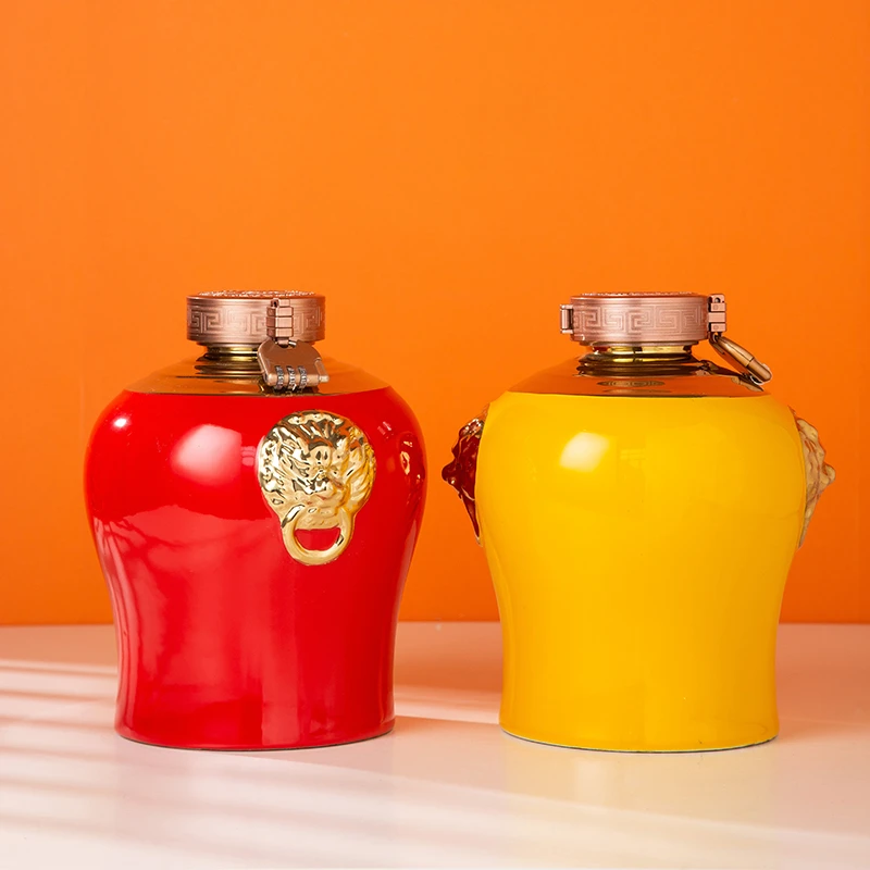 陶瓷酒坛子 5斤10斤高档家用泡酒坛密封创意酒瓶酒壶存酒装酒容器