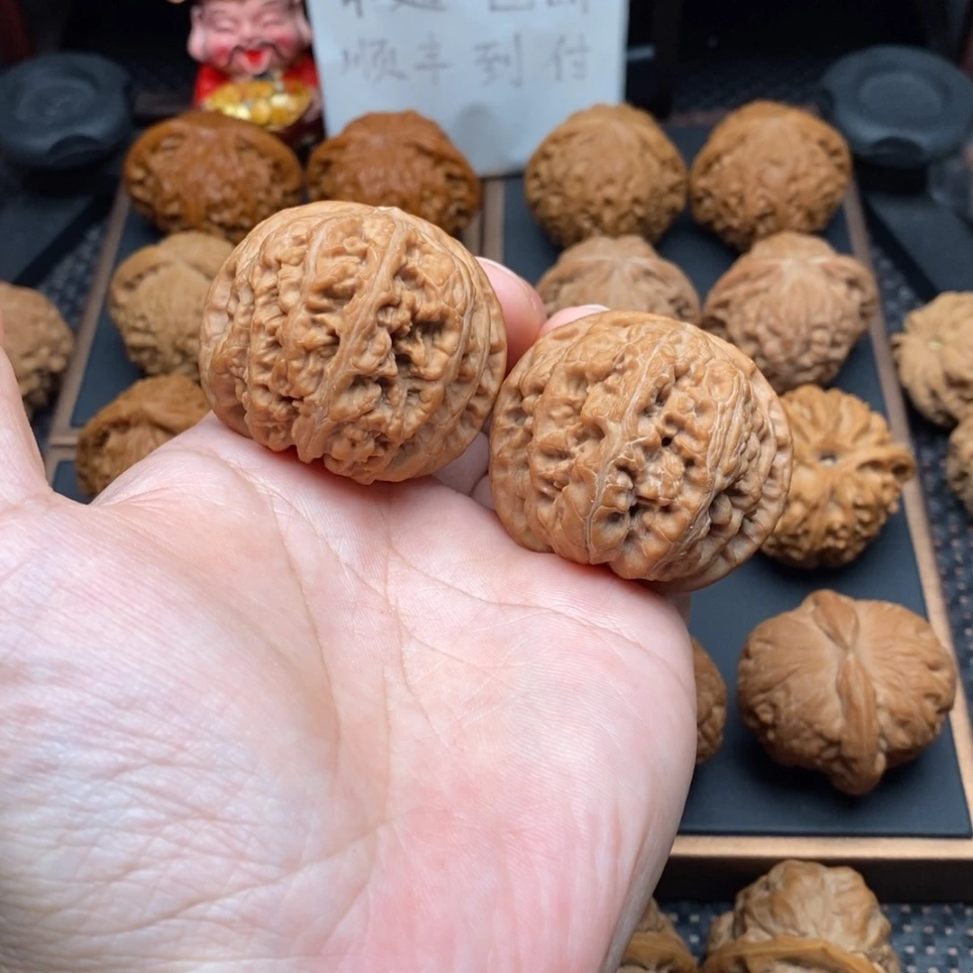 文玩核桃把件44尺全品大粗筋