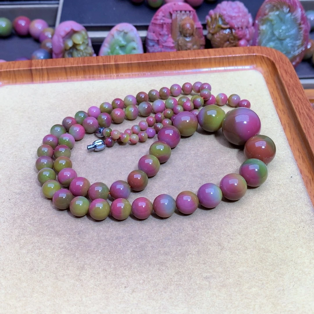 金***子玛瑙未镶嵌项链盐源