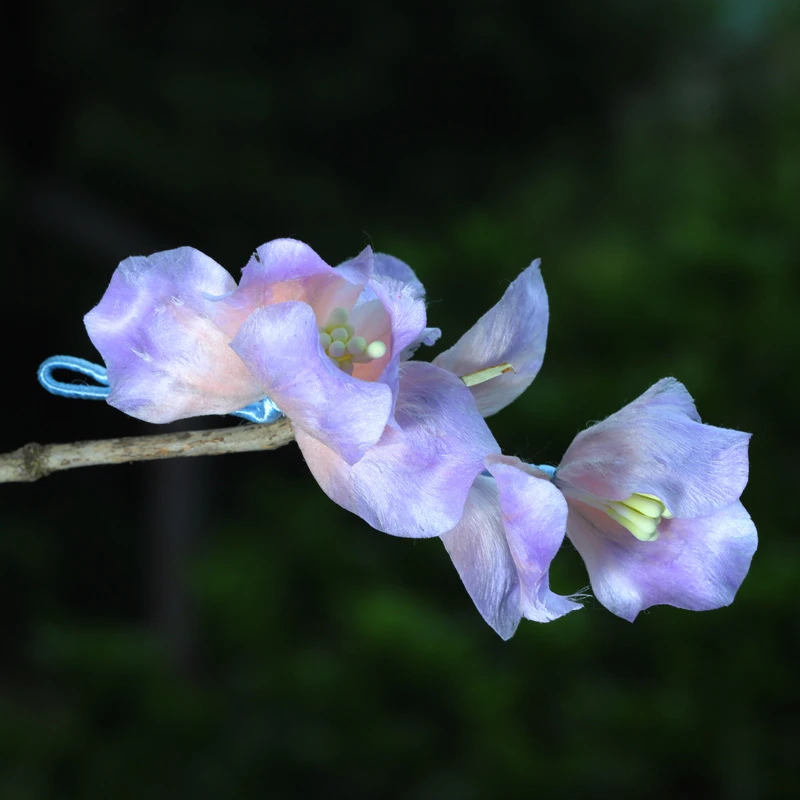 【鸢尾】绒花手工发簪