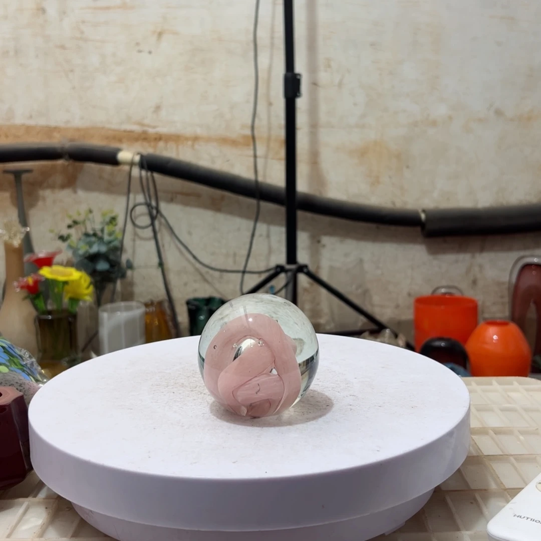 弘扬琉璃花器微瑕高度8