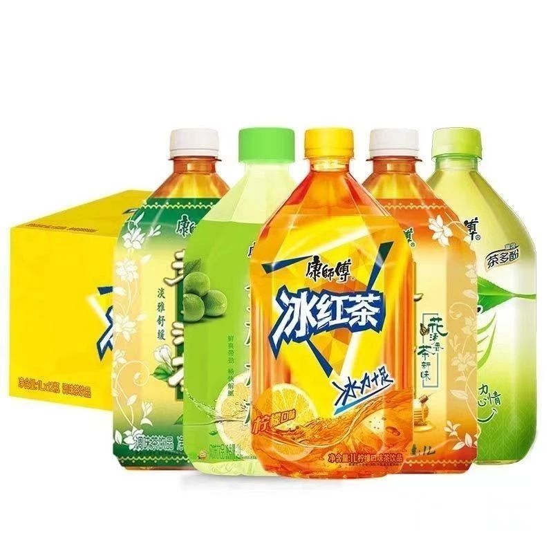 康师傅1L*8瓶 冰红茶/绿茶/茉莉蜜茶/冰糖雪梨大瓶超值装